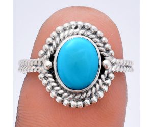 Sleeping Beauty Turquoise Ring size-7 EXR02821 R-1729, 7x9 mm