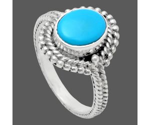 Sleeping Beauty Turquoise Ring size-7 EXR02821 R-1729, 7x9 mm