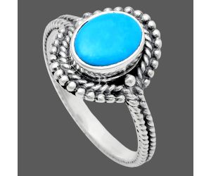 Sleeping Beauty Turquoise Ring size-8.5 EXR02825 R-1729, 7x9 mm