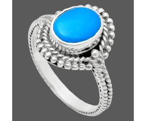 Sleeping Beauty Turquoise Ring size-7 EXR02835 R-1729, 7x9 mm