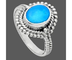 Sleeping Beauty Turquoise Ring size-6 EXR02843 R-1729, 7x9 mm