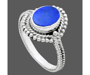 Lapis Lazuli Ring size-8 EXR02846 R-1729, 7x9 mm