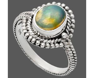 Ethiopian Opal Ring size-7 EXR02854 R-1729, 7x9 mm