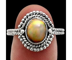 Ethiopian Opal Ring size-8.5 EXR02855 R-1729, 7x9 mm