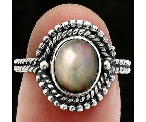 Ethiopian Opal Ring size-6 EXR02863 R-1729, 7x9 mm