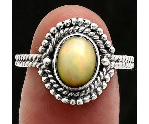 Ethiopian Opal Ring size-8 EXR02864 R-1729, 7x9 mm