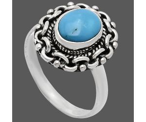 Sleeping Beauty Turquoise Ring size-8 EXR02866 R-1667, 7x9 mm