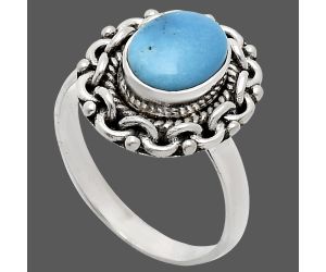 Sleeping Beauty Turquoise Ring size-8 EXR02868 R-1667, 7x9 mm