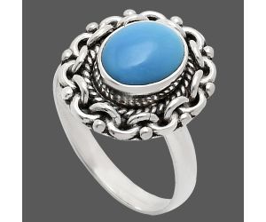 Sleeping Beauty Turquoise Ring size-7 EXR02869 R-1667, 7x9 mm