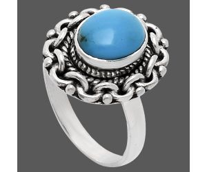 Sleeping Beauty Turquoise Ring size-6 EXR02870 R-1667, 7x9 mm