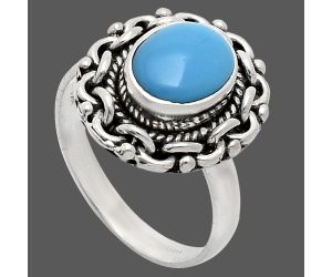 Sleeping Beauty Turquoise Ring size-7 EXR02872 R-1667, 7x9 mm