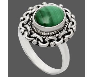 Malachite Eye Ring size-6 EXR02876 R-1667, 7x9 mm