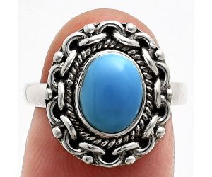 Sleeping Beauty Turquoise Ring size-7 EXR02878 R-1667, 7x9 mm