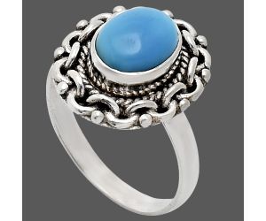 Sleeping Beauty Turquoise Ring size-7 EXR02878 R-1667, 7x9 mm