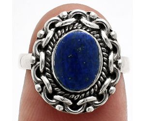 Lapis Lazuli Ring size-6 EXR02879 R-1667, 7x9 mm