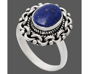 Lapis Lazuli Ring size-6 EXR02879 R-1667, 7x9 mm