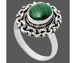 Malachite Eye Ring size-6 EXR02884 R-1667, 7x9 mm