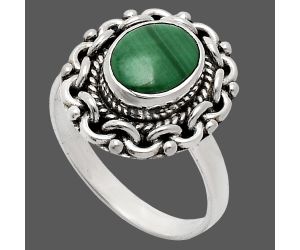 Malachite Eye Ring size-6.5 EXR02886 R-1667, 7x9 mm