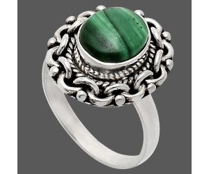 Malachite Eye Ring size-6 EXR02887 R-1667, 7x9 mm