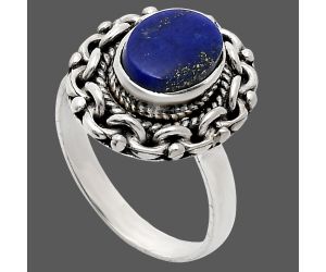 Lapis Lazuli Ring size-7 EXR02888 R-1667, 7x9 mm