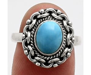 Sleeping Beauty Turquoise Ring size-8 EXR02891 R-1667, 7x9 mm