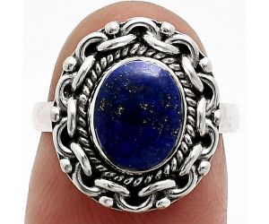 Lapis Lazuli Ring size-6 EXR02916 R-1667, 7x9 mm