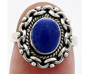 Lapis Lazuli Ring size-6 EXR02917 R-1667, 7x9 mm