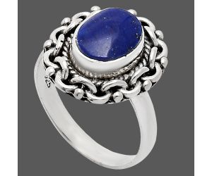 Lapis Lazuli Ring size-7 EXR02918 R-1667, 7x9 mm