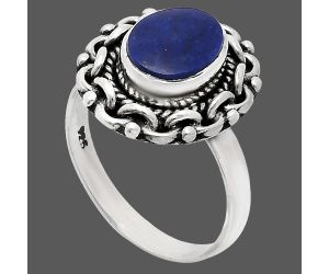 Lapis Lazuli Ring size-6.5 EXR02920 R-1667, 7x9 mm