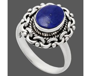 Lapis Lazuli Ring size-7 EXR02921 R-1667, 7x9 mm