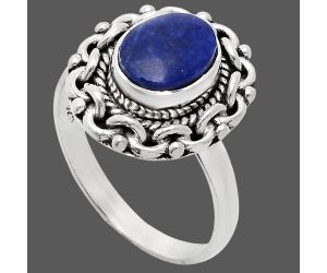 Lapis Lazuli Ring size-8 EXR02922 R-1667, 7x9 mm