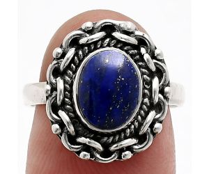 Lapis Lazuli Ring size-7 EXR02923 R-1667, 7x9 mm