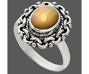 Ethiopian Opal Ring size-8 EXR02931 R-1667, 7x9 mm