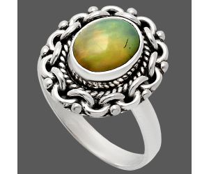 Ethiopian Opal Ring size-7 EXR02932 R-1667, 7x9 mm