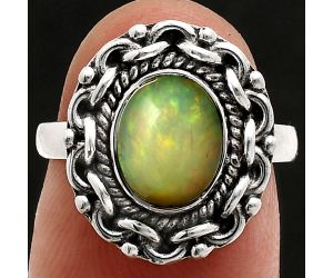 Ethiopian Opal Ring size-7 EXR02934 R-1667, 7x9 mm