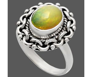 Ethiopian Opal Ring size-7 EXR02934 R-1667, 7x9 mm