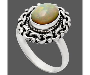 Ethiopian Opal Ring size-7 EXR02937 R-1667, 7x9 mm