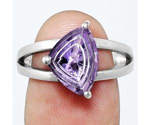 Amethyst Ring size-8 EXR02941 R-1019, 9x12 mm