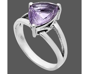 Amethyst Ring size-8 EXR02941 R-1019, 9x12 mm