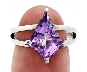 Amethyst Ring size-7 EXR02971 R-1019, 10x14 mm