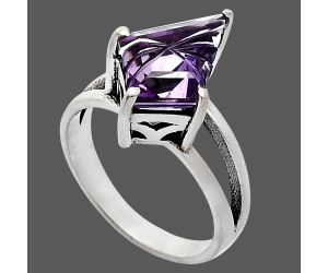 Amethyst Ring size-7 EXR02971 R-1019, 10x14 mm