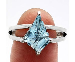 Sky Blue Topaz Ring size-7 EXR02986 R-1019, 10x14 mm