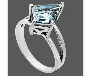 Sky Blue Topaz Ring size-7 EXR02986 R-1019, 10x14 mm