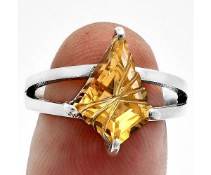 Citrine Ring size-8 EXR02993 R-1019, 10x14 mm