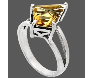 Citrine Ring size-8 EXR02993 R-1019, 10x14 mm