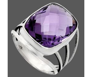 Amethyst Ring size-7 EXR03000 R-1219, 12x16 mm