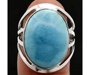 Larimar (Dominican Republic) Ring size-7 EXR03003 R-1219, 14x18 mm