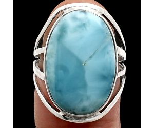 Larimar (Dominican Republic) Ring size-7 EXR03005 R-1219, 13x20 mm