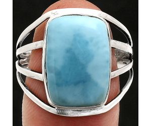 Larimar (Dominican Republic) Ring size-10 EXR03009 R-1219, 11x16 mm