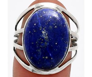 Lapis Lazuli Ring size-8 EXR03035 R-1219, 13x18 mm